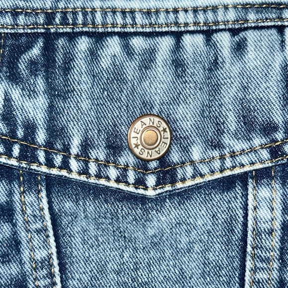 Western Style Crop Jean Jacket With Sequin Fringe sz L Yep! I said Sequin Fringe - Picture 5 of 6